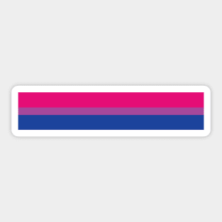 Bisexual Pride Flag: Retro Horizontal Stripes Sticker